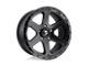 Fuel Wheels Ripper Matte Black with Gloss Black Lip 6-Lug Wheel; 16x8; 1mm Offset (19-23 Ranger)