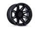 Fuel Wheels Fusion Forged Brawl Matte Black with Gloss Black Lip 6-Lug Wheel; 22x12; -44mm Offset (2024 Ranger)