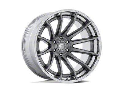 Fuel Wheels Fusion Forged Burn Platinum with Chrome Lip 6-Lug Wheel; 22x12; -44mm Offset (24-25 Ranger)