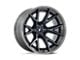 Fuel Wheels Fusion Forged Catalyst Gloss Black Brushed Dark Tinted Clear 6-Lug Wheel; 24x12; -44mm Offset (2024 Ranger)