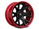 Fuel Wheels Fusion Forged Catalyst Matte Black with Candy Red Lip 6-Lug Wheel; 20x9; 1mm Offset (24-25 Ranger)