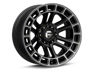 Fuel Wheels Heater Matte Black Double Dark Tint Machined 6-Lug Wheel; 17x9; -12mm Offset (2024 Ranger)