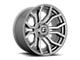 Fuel Wheels Rage Platinum Brushed Gunmetal Tinted Clear 6-Lug Wheel; 24x12; -44mm Offset (2024 Ranger)