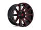 Fuel Wheels Contra Gloss Black with Red Tinted Clear 5-Lug Wheel; 20x9; 1mm Offset (94-01 RAM 1500)