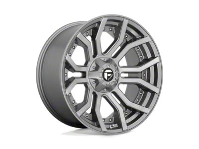 Fuel Wheels Rage Platinum Brushed Gunmetal with Tinted Clear 5-Lug Wheel; 20x10; -18mm Offset (94-01 RAM 1500)