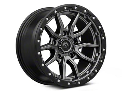 Fuel Wheels Rebel Matte Gunmetal with Black Bead Ring 5-Lug Wheel; 18x9; 1mm Offset (94-01 RAM 1500)