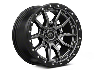 Fuel Wheels Rebel Matte Gunmetal with Black Bead Ring 5-Lug Wheel; 20x9; 1mm Offset (94-01 RAM 1500)