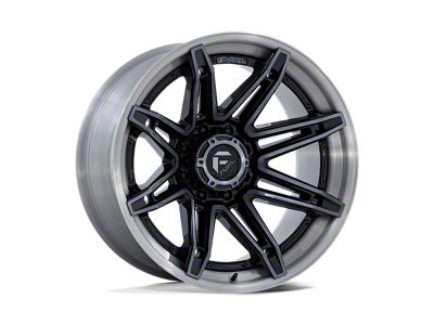 Fuel Wheels Fusion Forged Brawl Gloss Black Brushed Dark Tinted Clear 8-Lug Wheel; 22x12; -44mm Offset (94-02 RAM 3500 SRW)