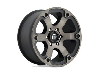 Fuel Wheels Beast Matte Black with Double Dark Tint 6-Lug Wheel; 16x8; 1mm Offset (99-06 Sierra 1500)