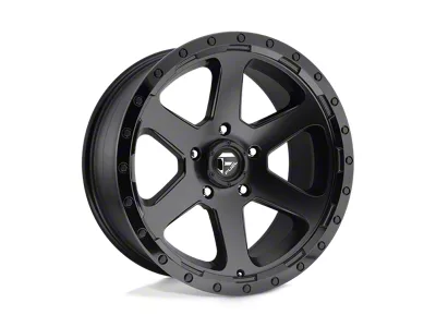 Fuel Wheels Ripper Matte Black with Gloss Black Lip 6-Lug Wheel; 16x8; 1mm Offset (99-06 Sierra 1500)