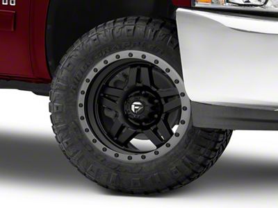 Fuel Wheels Anza Matte Black with Anthracite Ring 6-Lug Wheel; 18x9; 1mm Offset (07-13 Silverado 1500)