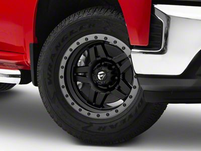 Fuel Wheels Anza Matte Black with Anthracite Ring 6-Lug Wheel; 18x9; 1mm Offset (19-24 Silverado 1500)