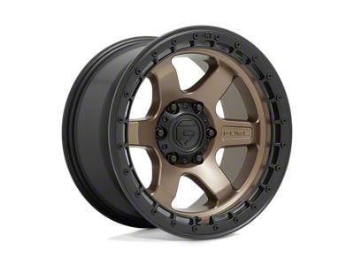 Fuel Wheels Block Matte Bronze with Black Ring 6-Lug Wheel; 17x9; 1mm Offset (15-22 Canyon)