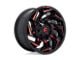 Fuel Wheels Reaction Gloss Black Milled with Red Tint 6-Lug Wheel; 20x9; 1mm Offset (23-25 Canyon)