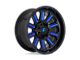 Fuel Wheels Hardline Gloss Black with Blue Tinted Clear 5-Lug Wheel; 18x9; 1mm Offset (87-90 Dakota)