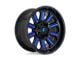 Fuel Wheels Hardline Gloss Black with Blue Tinted Clear 5-Lug Wheel; 18x9; 1mm Offset (87-90 Dakota)