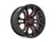 Fuel Wheels Rage Gloss Black with Red Tinted Clear 5-Lug Wheel; 20x9; 1mm Offset (05-11 Dakota)