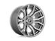 Fuel Wheels Rage Platinum Brushed Gunmetal Tinted Clear 5-Lug Wheel; 20x9; 1mm Offset (05-11 Dakota)