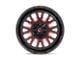 Fuel Wheels Stroke Gloss Black with Red Tinted Clear 5-Lug Wheel; 20x9; 1mm Offset (87-90 Dakota)