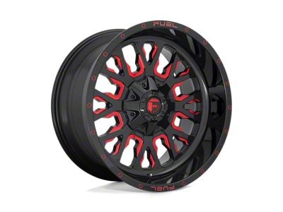 Fuel Wheels Stroke Gloss Black with Red Tinted Clear 5-Lug Wheel; 20x9; 1mm Offset (05-11 Dakota)