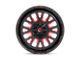 Fuel Wheels Stroke Gloss Black with Red Tinted Clear 5-Lug Wheel; 20x9; 1mm Offset (05-11 Dakota)