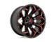 Fuel Wheels Assault Matte Black with Red Milled 8-Lug Wheel; 20x9; 1mm Offset (23-24 F-250 Super Duty)