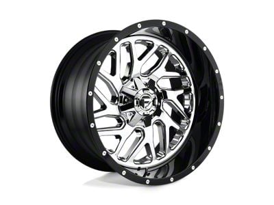 Fuel Wheels Triton Chrome with Gloss Black Lip 8-Lug Wheel; 20x12; -44mm Offset (23-24 F-250 Super Duty)