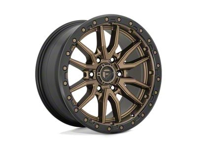 Fuel Wheels Rebel Matte Bronze with Black Bead Ring 6-Lug Wheel; 22x12; -44mm Offset (19-24 RAM 1500)