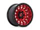 Fuel Wheels Cycle Candy Red with Black Ring 6-Lug Wheel; 17x9; -12mm Offset (2024 Ranger)