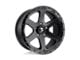 Fuel Wheels Ripper Matte Black with Gloss Black Lip 6-Lug Wheel; 16x8; 1mm Offset (2024 Ranger)