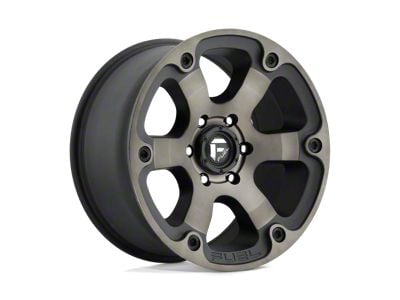 Fuel Wheels Beast Matte Black Double Dark Tint 8-Lug Wheel; 17x9; 1mm Offset (01-06 Sierra 2500 HD)