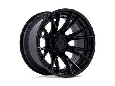 Fuel Wheels Catalyst Matte Black with Gloss Black Lip 8-Lug Wheel; 22x12; -44mm Offset (01-06 Sierra 2500 HD)