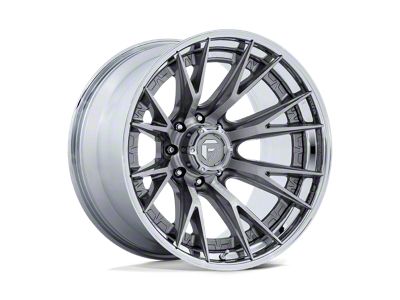 Fuel Wheels Catalyst Platinum with Chrome Lip 8-Lug Wheel; 24x12; -44mm Offset (01-06 Sierra 2500 HD)