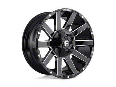 Fuel Wheels Contra Gloss Black Milled 8-Lug Wheel; 20x9; 20mm Offset (01-06 Sierra 2500 HD)