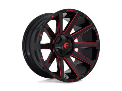 Fuel Wheels Contra Gloss Black with Red Tint Clear 8-Lug Wheel; 20x9; 1mm Offset (01-06 Sierra 2500 HD)