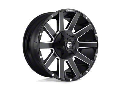 Fuel Wheels Contra Matte Black Milled 8-Lug Wheel; 20x9; 20mm Offset (01-06 Sierra 2500 HD)