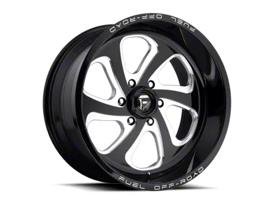 Fuel Wheels Flow Gloss Black Milled 8-Lug Wheel; 18x9; 20mm Offset (01-06 Sierra 2500 HD)