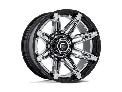 Fuel Wheels Fusion Forged Brawl Chrome with Gloss Black Lip 8-Lug Wheel; 20x10; -18mm Offset (01-06 Sierra 2500 HD)