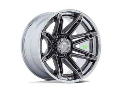 Fuel Wheels Fusion Forged Brawl Platinum with Chrome Lip 8-Lug Wheel; 20x10; -18mm Offset (01-06 Sierra 2500 HD)