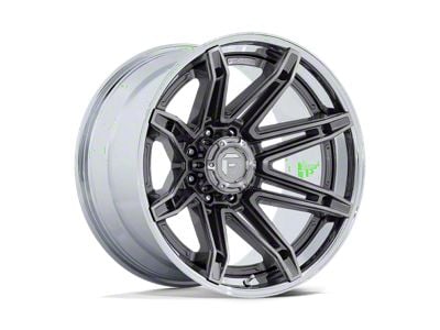 Fuel Wheels Fusion Forged Brawl Platinum with Chrome Lip 8-Lug Wheel; 22x10; -18mm Offset (01-06 Sierra 2500 HD)