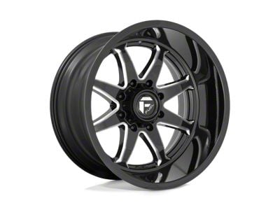 Fuel Wheels Hammer Gloss Black Milled 8-Lug Wheel; 20x9; 1mm Offset (01-06 Sierra 2500 HD)