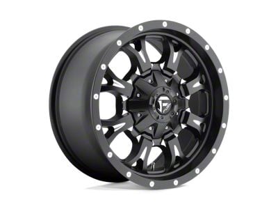 Fuel Wheels Krank Matte Black Milled 8-Lug Wheel; 17x9; -12mm Offset (01-06 Sierra 2500 HD)