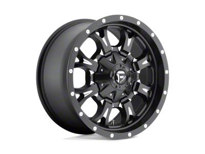 Fuel Wheels Krank Matte Black Milled 8-Lug Wheel; 18x9; 1mm Offset (01-06 Sierra 2500 HD)