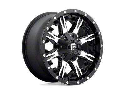 Fuel Wheels Nutz Matte Black Machined 8-Lug Wheel; 20x10; -12mm Offset (01-06 Sierra 2500 HD)