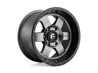 Fuel Wheels Podium Matte Gunmetal with Black Bead Ring 8-Lug Wheel; 20x9; 1mm Offset (01-06 Sierra 2500 HD)