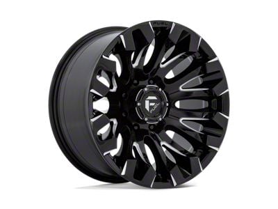 Fuel Wheels Quake Gloss Black Milled 8-Lug Wheel; 20x10; -18mm Offset (01-06 Sierra 2500 HD)