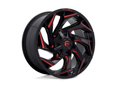 Fuel Wheels Reaction Gloss Black Milled with Red Tint 8-Lug Wheel; 20x9; 20mm Offset (01-06 Sierra 2500 HD)