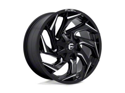 Fuel Wheels Reaction Gloss Black Milled 8-Lug Wheel; 20x9; 20mm Offset (01-06 Sierra 2500 HD)