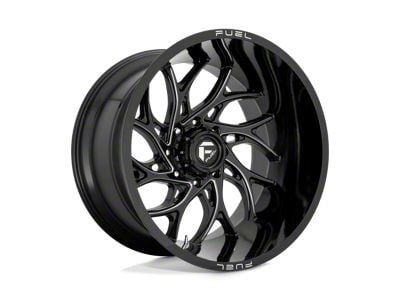 Fuel Wheels Runner Gloss Black Milled 8-Lug Wheel; 24x11; 0mm Offset (01-06 Sierra 2500 HD)