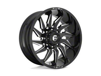 Fuel Wheels Saber Gloss Black Milled 8-Lug Wheel; 20x10; -18mm Offset (01-06 Sierra 2500 HD)